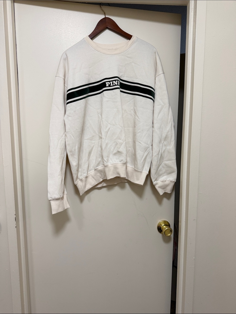 PINK Victoria's Secret White Crewneck Sweatshirt